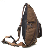 retro washed canvas shoulder bag, view 2 - MRSLM