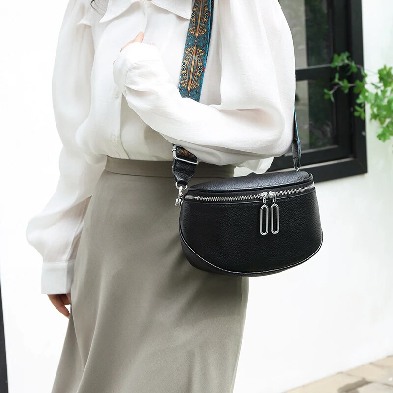 leather shoulder crossbody bag, view 8 - MRSLM