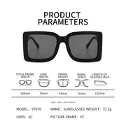 Oversized rectangular sunglasses, view 12 - MRSLM