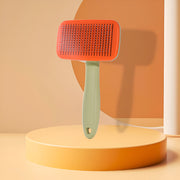 pet grooming brush with steel comb, view 4 - MRSLM