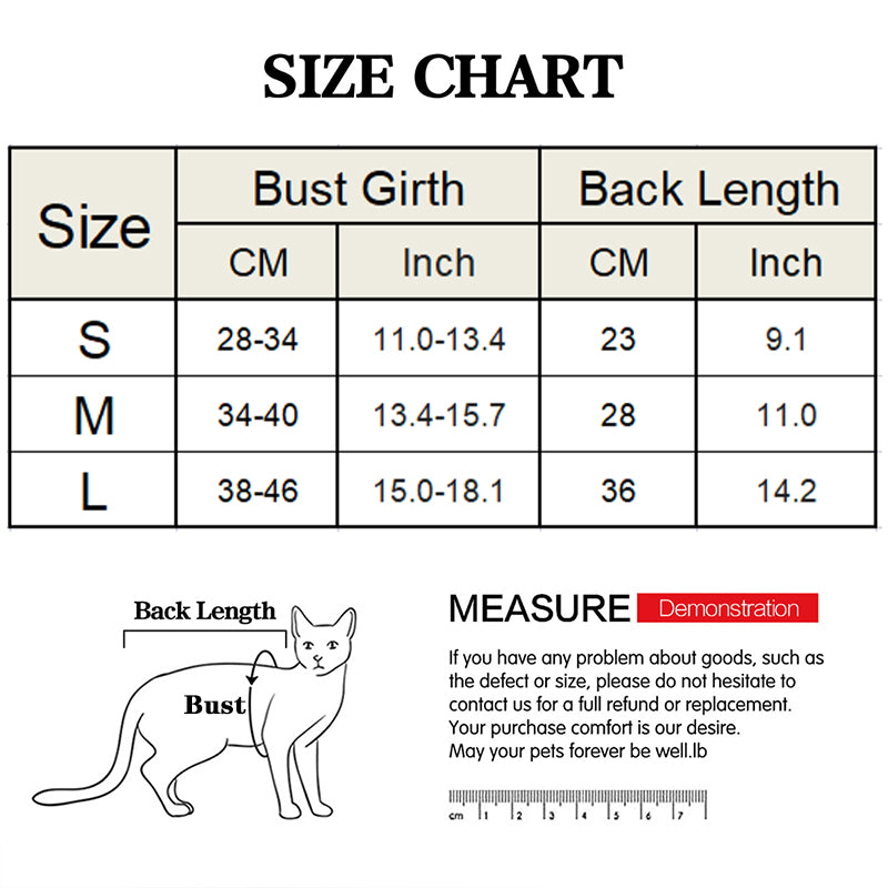 cat and small dog recovery suit, view 11 - MRSLM