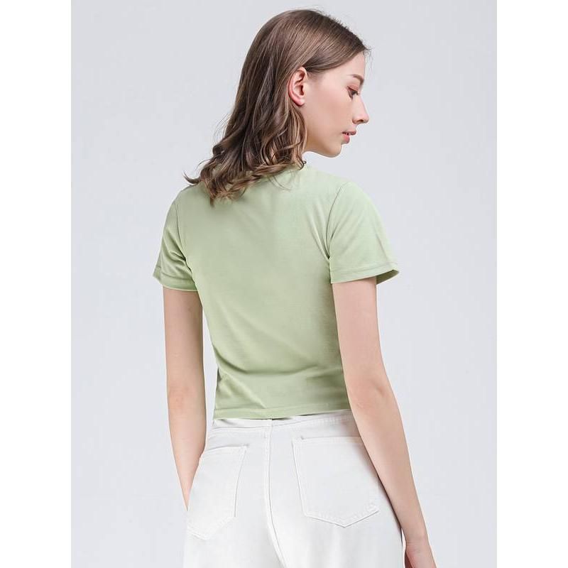 slim fit letter print tee, view 7 - MRSLM