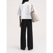 high-waist hollow-out knit trousers, view 3 - MRSLM