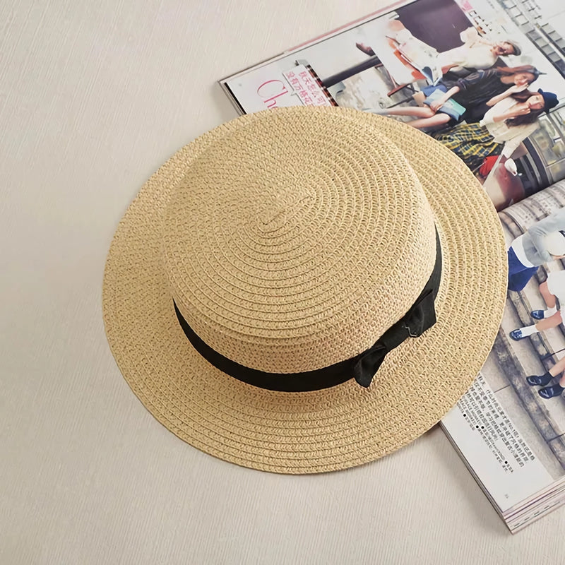 classic Panama hat with bowknot, view 5 - MRSLM
