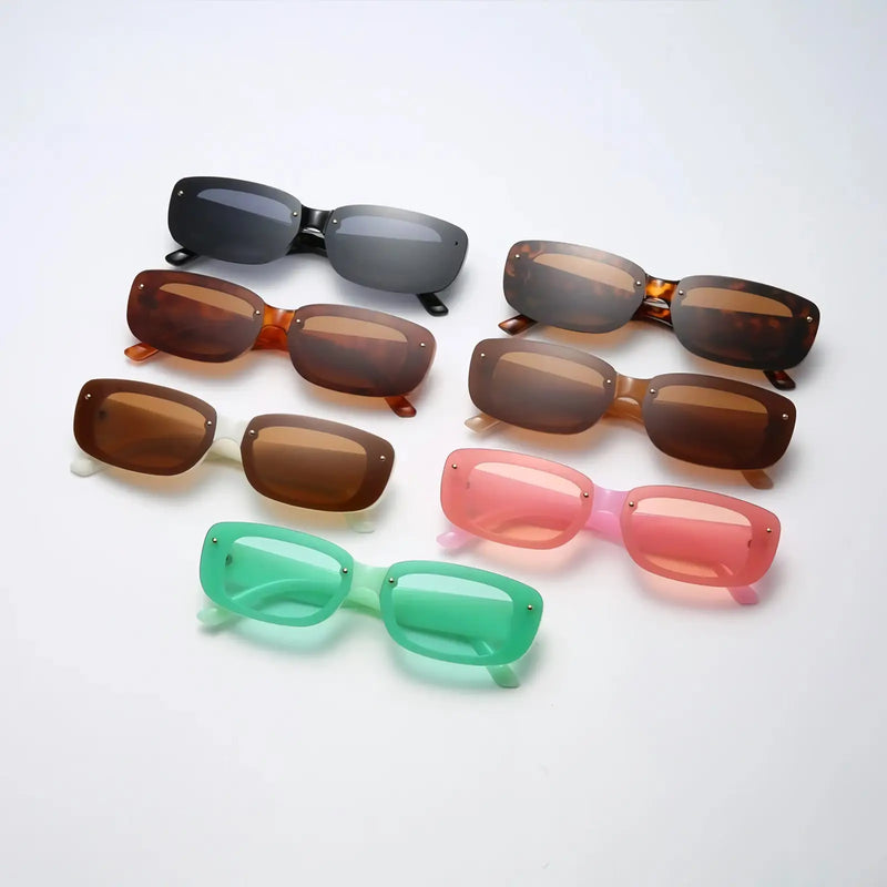 candy color rectangle sunglasses, view 15 - MRSLM