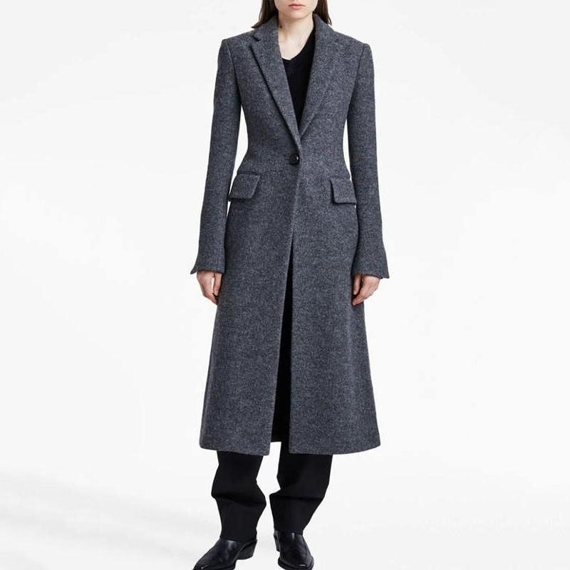 elegant woolen long coat for women - MRSLM