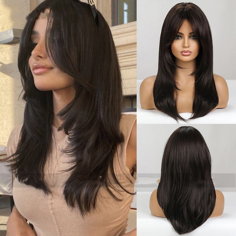 gradient straight wig with side bangs, view 6 - MRSLM