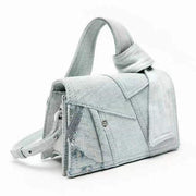 denim crossbody bag, view 3 - MRSLM