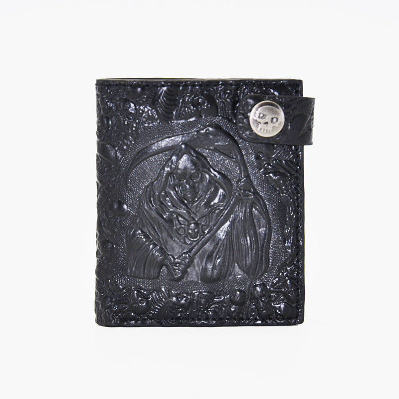retro demon pattern men's wallet, view 4 - MRSLM