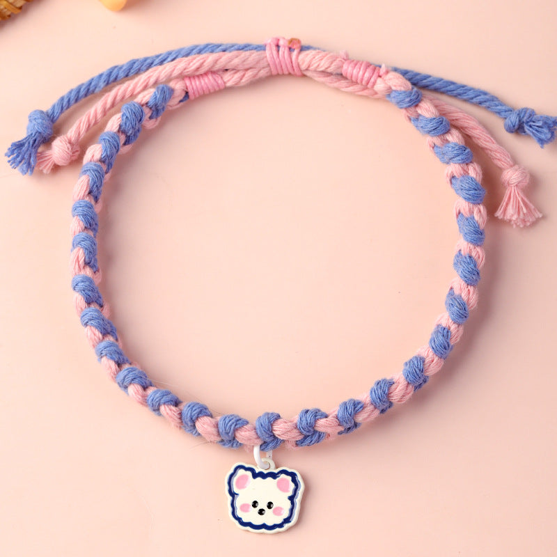 cute pet collar with bear pendant, view 7 - MRSLM