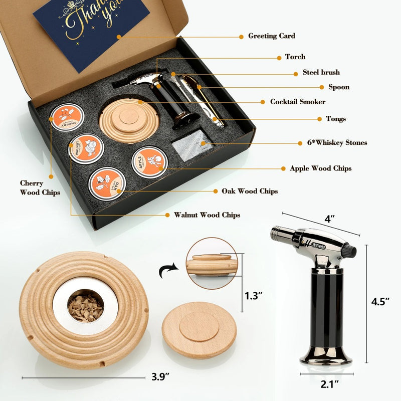 cocktail smoker kit with torch, view 7 - MRSLM