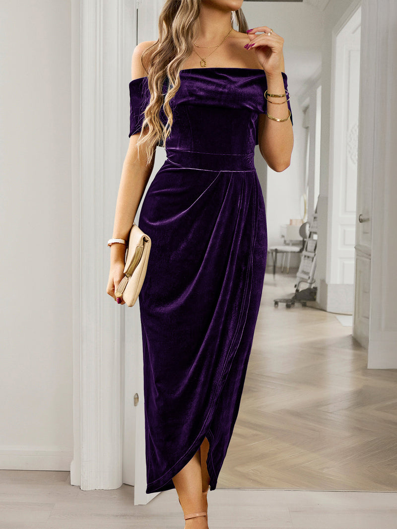 women's strapless bodycon long dress, view 8 - MRSLM