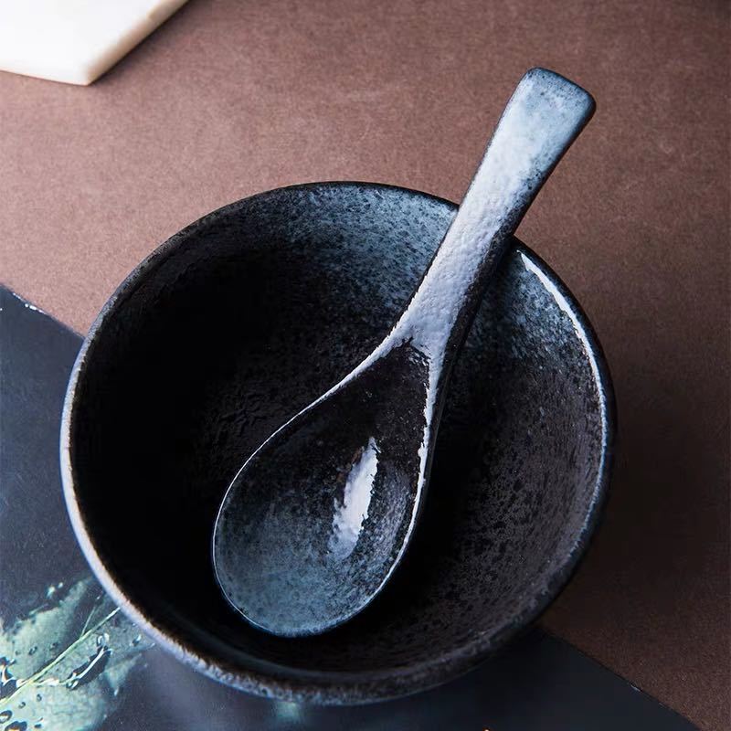 japanese ceramic soup spoon, view 9 - MRSLM