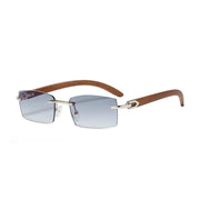rimless wooden sunglasses, view 6 - MRSLM