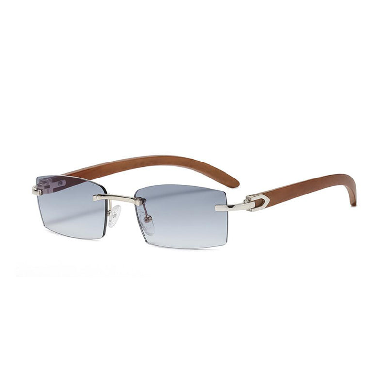 rimless wooden sunglasses, view 6 - MRSLM