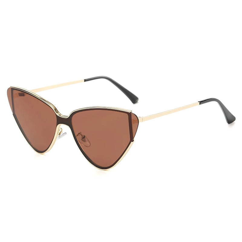 metal cat eye sunglasses, view 3 - MRSLM