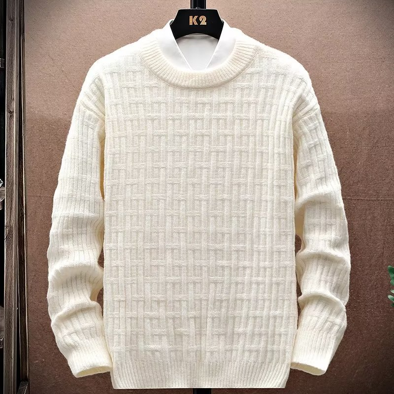 Autumn round Neck Men'S Sweater Coat