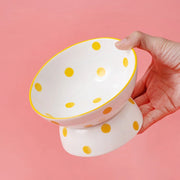 elevated ceramic pet bowl, view 14 - MRSLM