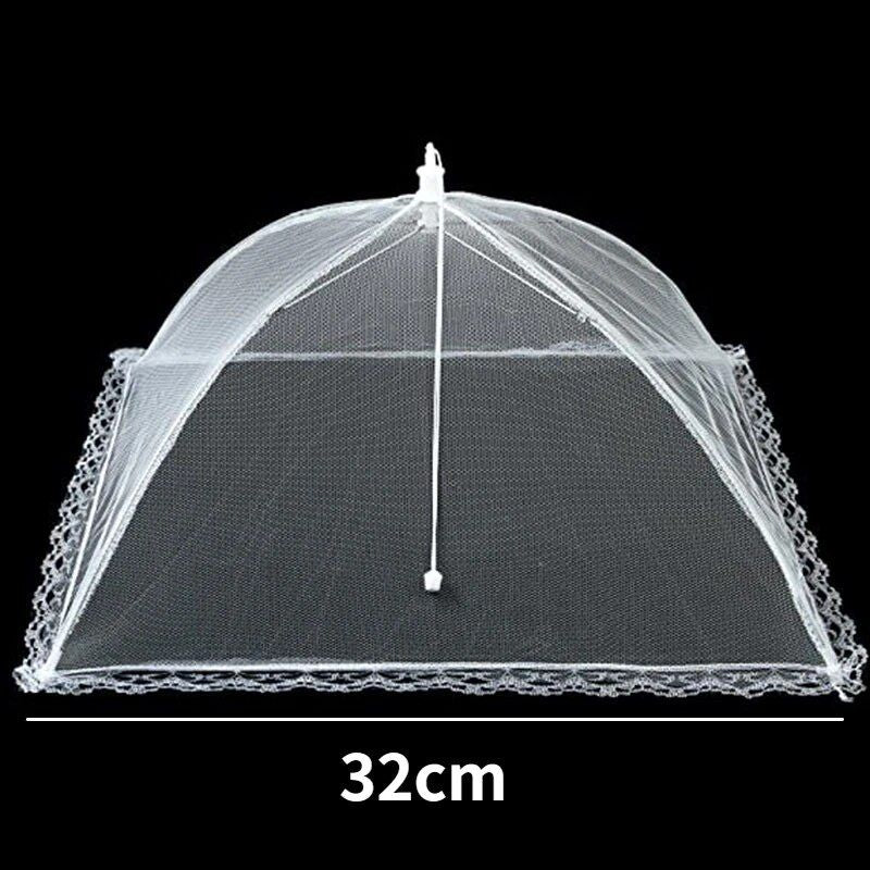 lace trimmed foldable mesh food cover, view 4 - MRSLM
