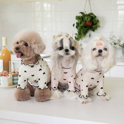 embroidered bear waffle pet vest - MRSLM