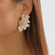 flower petal stud earrings, view 6 - MRSLM