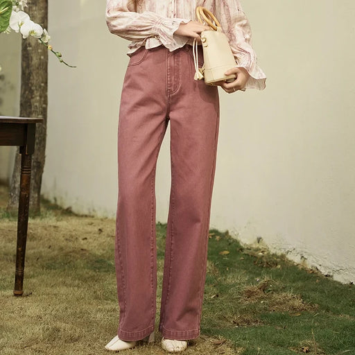 high waist wide-leg cotton jeans - MRSLM