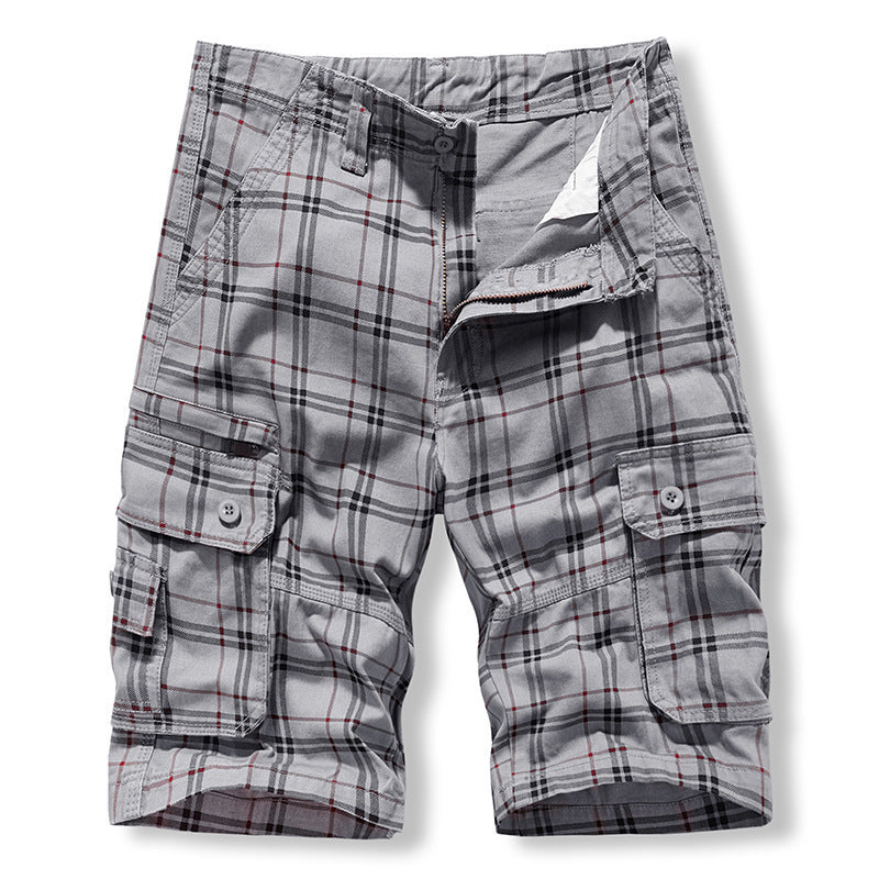 plaid workwear shorts, view 7 - MRSLM