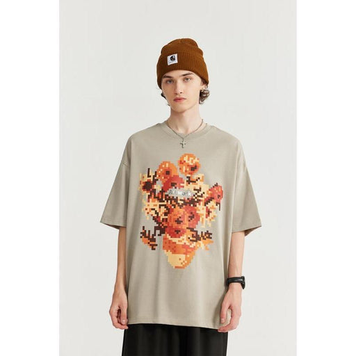 metallic sunflower print T-shirt, view 2 - MRSLM