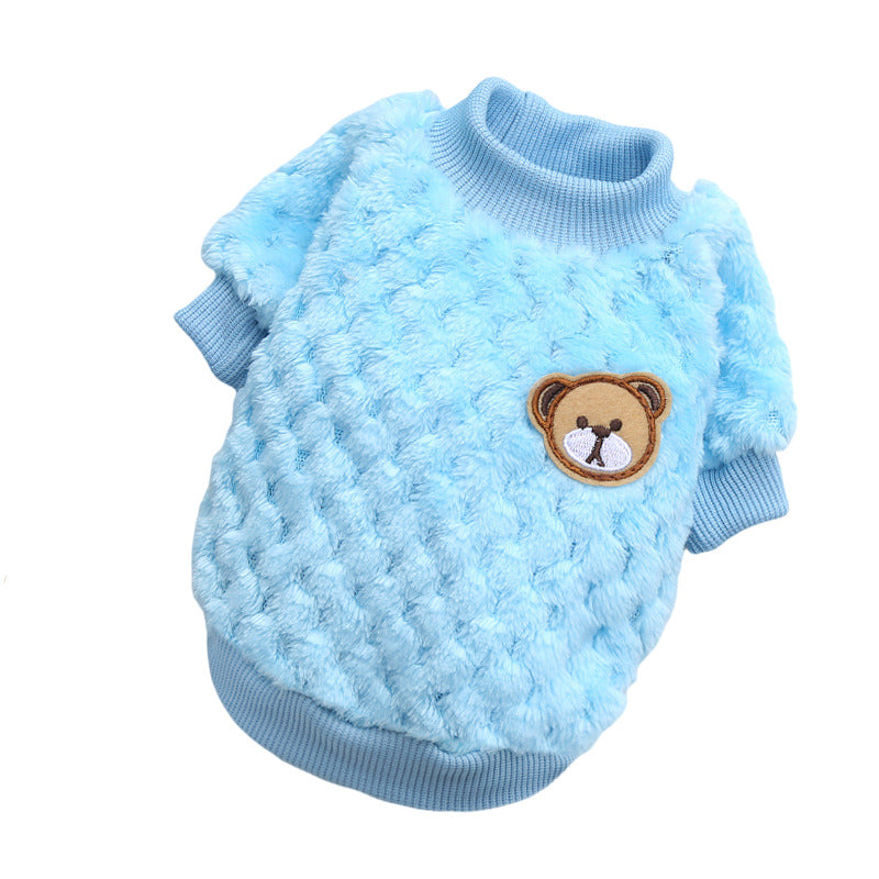soft fleece dog and cat coat, view 3 - MRSLM