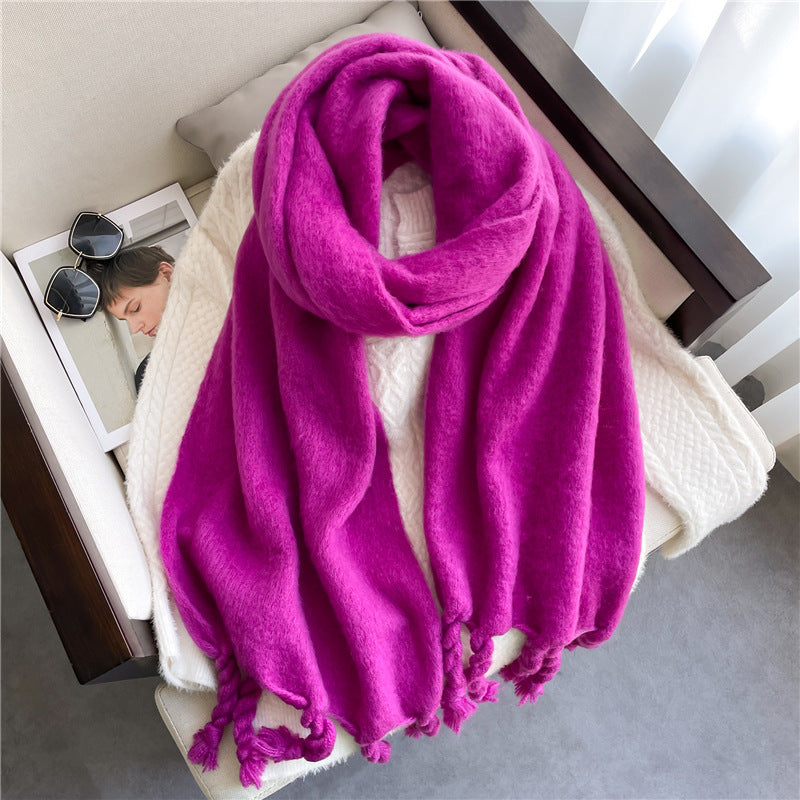 Acrylic tassel scarf, view 4 - MRSLM