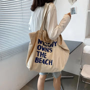 Large canvas shoulder tote bag, view 6 - MRSLM