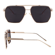 retro metal oversized polarized square sunglasses, view 12 - MRSLM