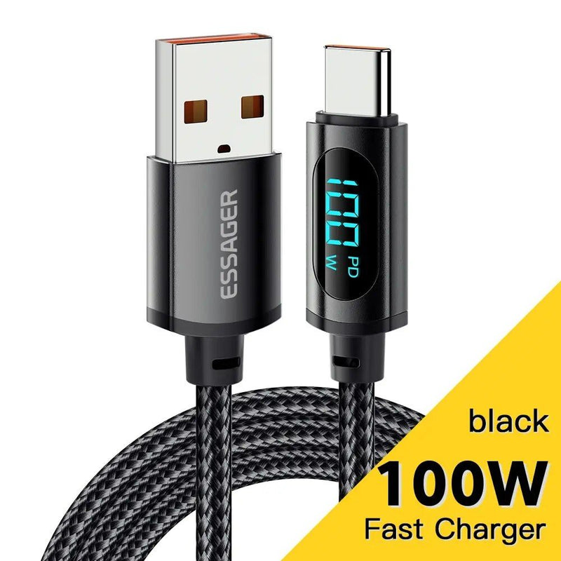 USB-C fast charging cable with LED indicator, view 2 - MRSLM