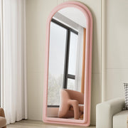 arched full-length mirror with flannel frame, view 6 - MRSLM
