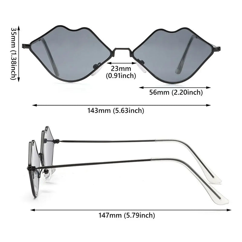red lips cat eye sunglasses, view 14 - MRSLM