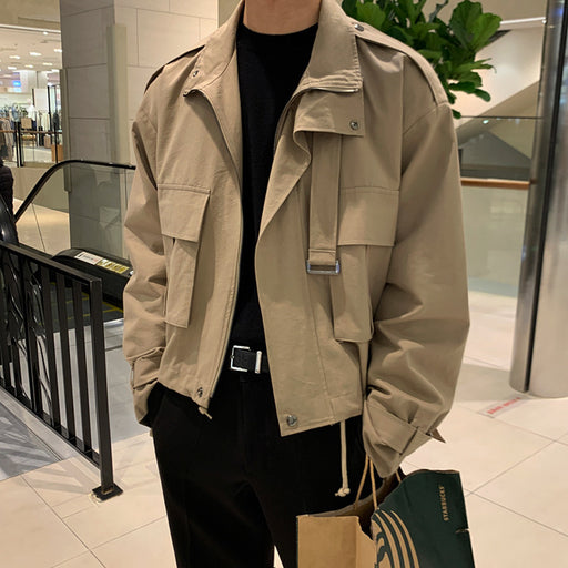 vintage lapel overalls jacket khaki - MRSLM