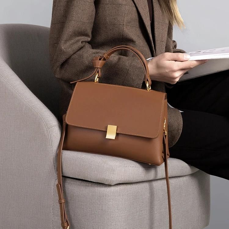 soft leather satchel handbag, view 9 - MRSLM