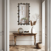 industrial vintage ornate wall mirror, view 4 - MRSLM