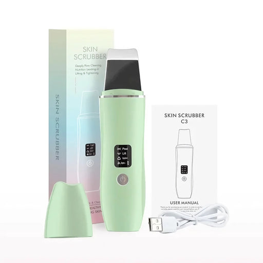 ultrasonic facial skin scrubber, view 2 - MRSLM