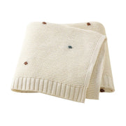 soft cotton knit baby blanket, view 5 - MRSLM