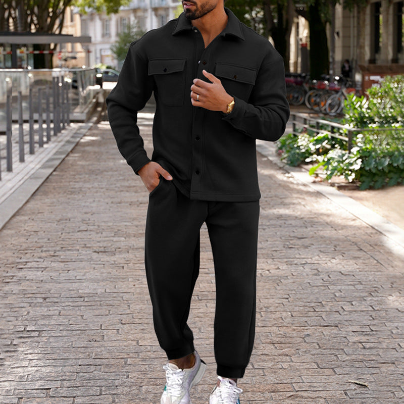 men's slim fit coat and pants set, view 4 - MRSLM