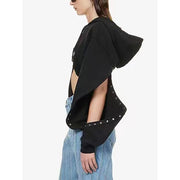 hooded open sleeve sweatshirt, view 6 - MRSLM