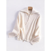 heavy wool cardigan for women, view 4 - MRSLM