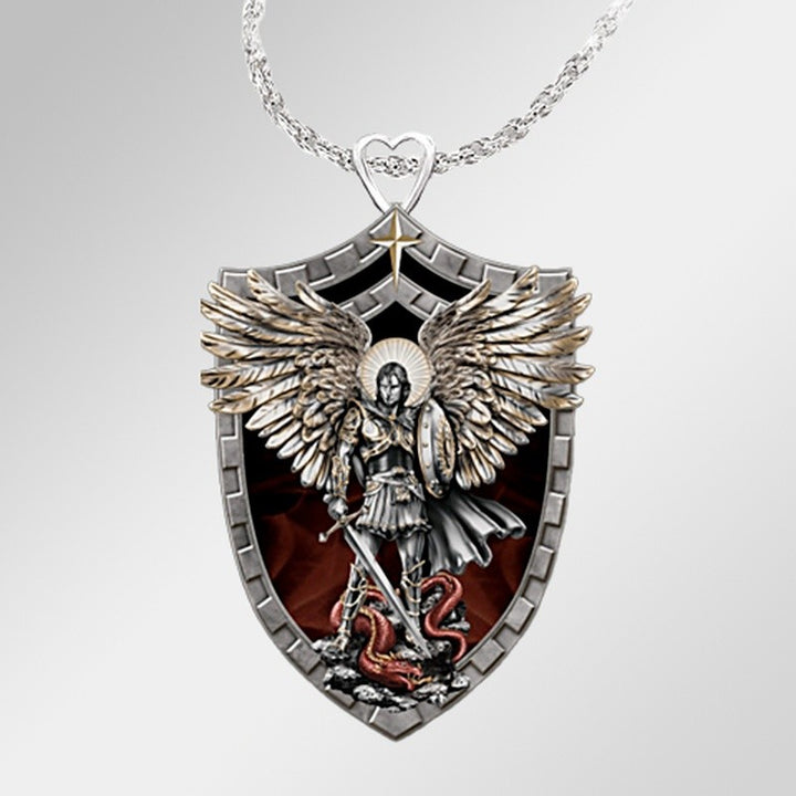 Warrior Guardian Holy Angel St. Michaels Pendant Necklace