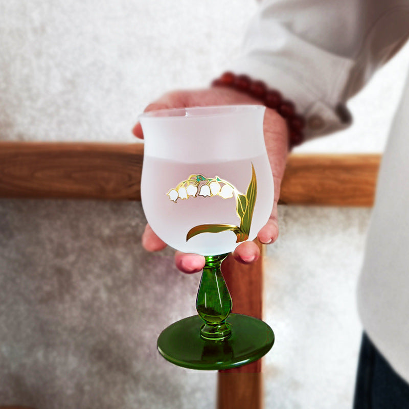 crystal glass lily goblet - MRSLM