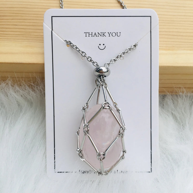 customized stone pendant necklace, view 2 - MRSLM