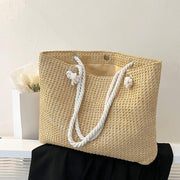 straw weave summer beach tote - MRSLM