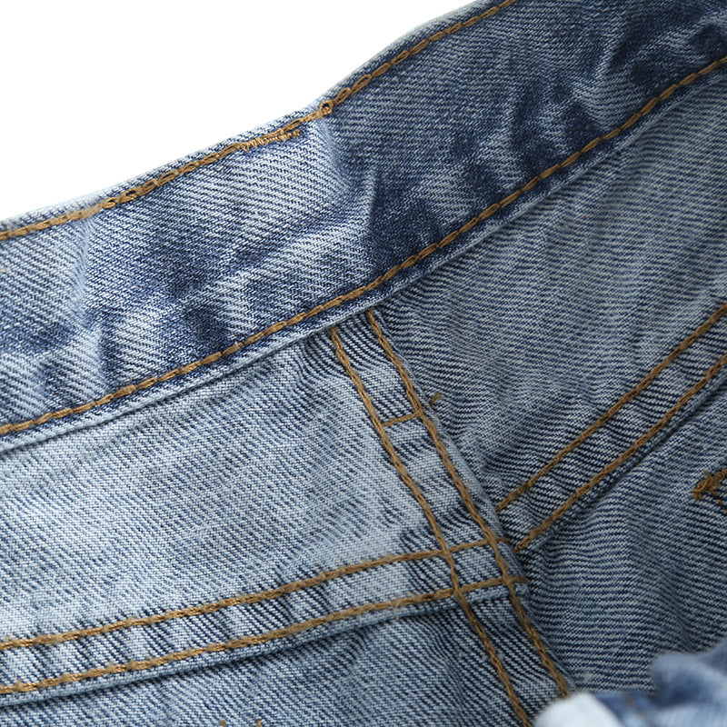high waist straight jeans, view 5 - MRSLM