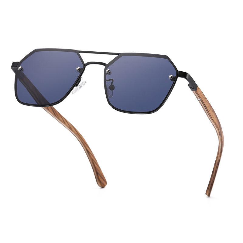 polarized wood frame sunglasses - MRSLM