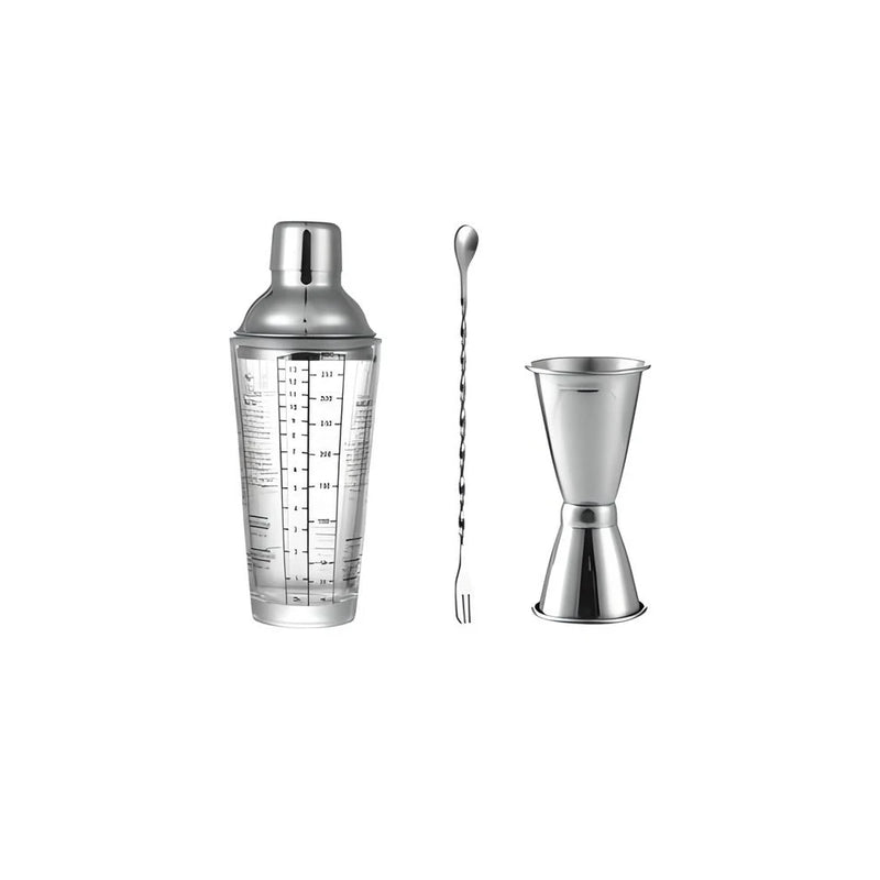 cocktail shaker set with measuring scale, view 2 - MRSLM